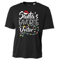 Santas Favorite OB/GYN Christmas Obstetrician Gynecologist Cooling Performance Crew T-Shirt