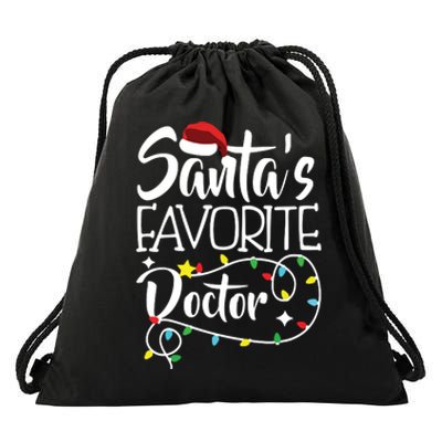 Santas Favorite OB/GYN Christmas Obstetrician Gynecologist Drawstring Bag