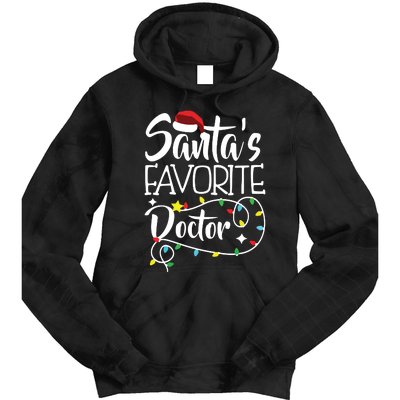 Santas Favorite OB/GYN Christmas Obstetrician Gynecologist Tie Dye Hoodie