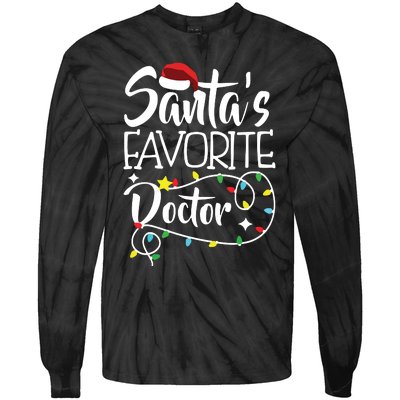 Santas Favorite OB/GYN Christmas Obstetrician Gynecologist Tie-Dye Long Sleeve Shirt