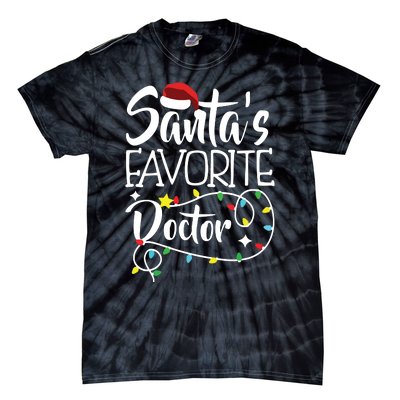 Santas Favorite OB/GYN Christmas Obstetrician Gynecologist Tie-Dye T-Shirt