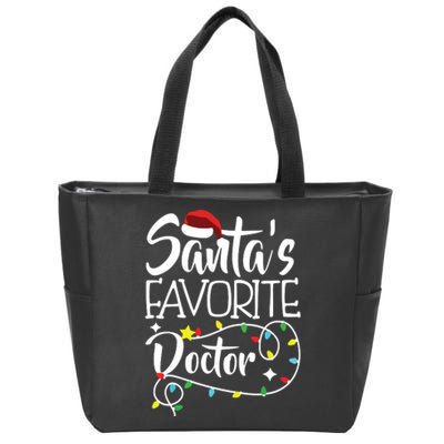 Santas Favorite OB/GYN Christmas Obstetrician Gynecologist Zip Tote Bag