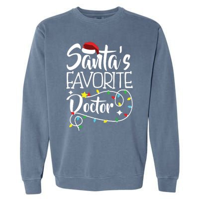 Santas Favorite OB/GYN Christmas Obstetrician Gynecologist Garment-Dyed Sweatshirt