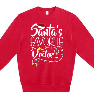 Santas Favorite OB/GYN Christmas Obstetrician Gynecologist Premium Crewneck Sweatshirt