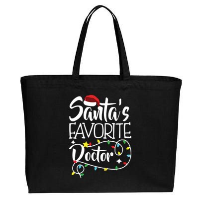 Santas Favorite OB/GYN Christmas Obstetrician Gynecologist Cotton Canvas Jumbo Tote