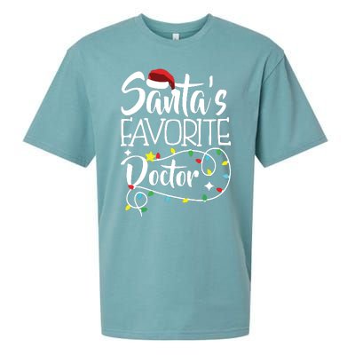 Santas Favorite OB/GYN Christmas Obstetrician Gynecologist Sueded Cloud Jersey T-Shirt