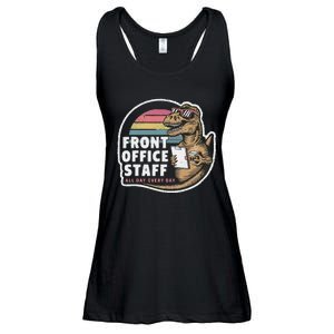 School Front Office Staff All Day Secretary Admin Dinosaur Ladies Essential Flowy Tank