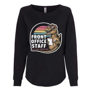 School Front Office Staff All Day Secretary Admin Dinosaur Womens California Wash Sweatshirt