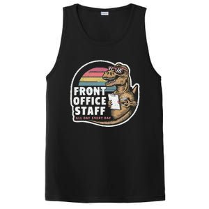 School Front Office Staff All Day Secretary Admin Dinosaur PosiCharge Competitor Tank