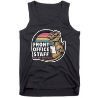 School Front Office Staff All Day Secretary Admin Dinosaur Tank Top