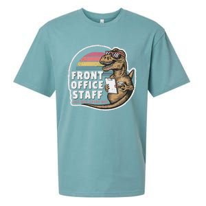 School Front Office Staff All Day Secretary Admin Dinosaur Sueded Cloud Jersey T-Shirt