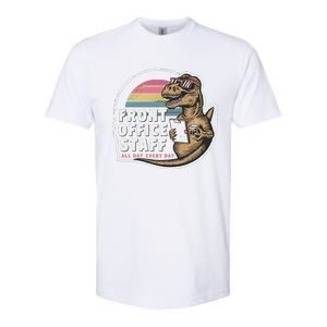 School Front Office Staff All Day Secretary Admin Dinosaur Softstyle CVC T-Shirt