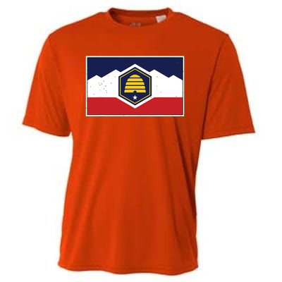 State Flag Of Utah New 2024 Beehive Banner Cooling Performance Crew T-Shirt