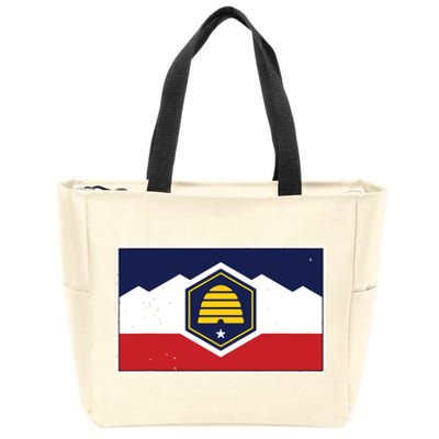 State Flag Of Utah New 2024 Beehive Banner Zip Tote Bag