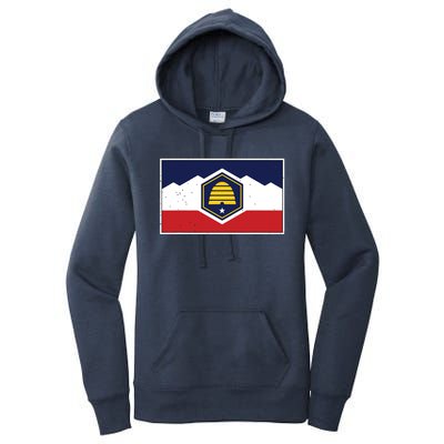 State Flag Of Utah New 2024 Beehive Banner Women's Pullover Hoodie