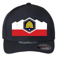 State Flag Of Utah New 2024 Beehive Design Flexfit Unipanel Trucker Cap