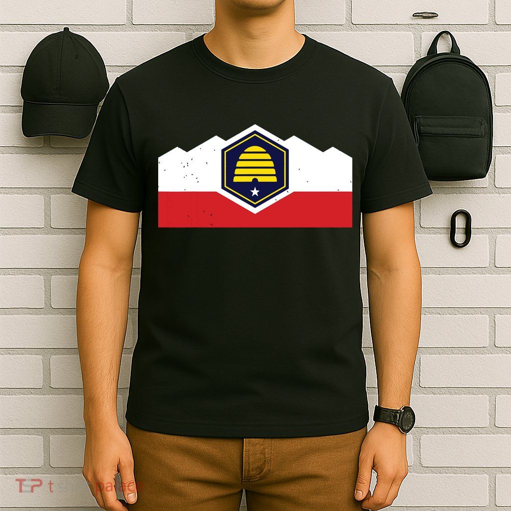State Flag Of Utah New 2024 Beehive Design T-Shirt