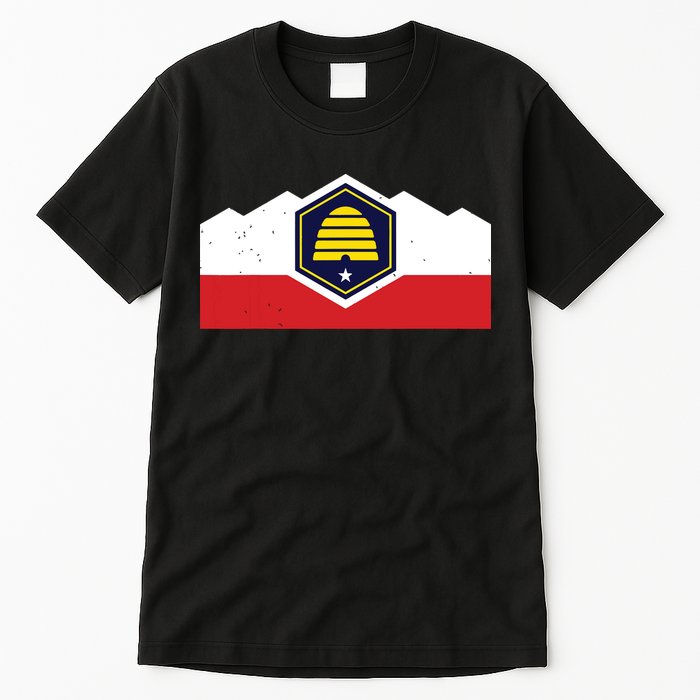 State Flag Of Utah New 2024 Beehive Design Tall T-Shirt