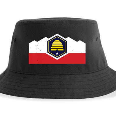State Flag Of Utah New 2024 Beehive Design Sustainable Bucket Hat