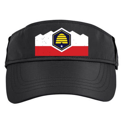 State Flag Of Utah New 2024 Beehive Design Adult Drive Performance Visor