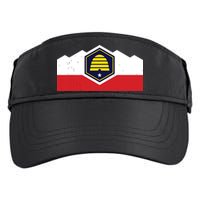 State Flag Of Utah New 2024 Beehive Design Adult Drive Performance Visor