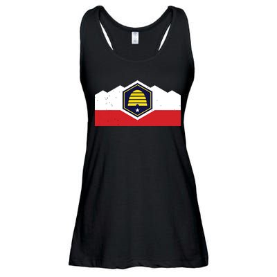 State Flag Of Utah New 2024 Beehive Design Ladies Essential Flowy Tank