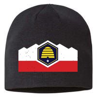 State Flag Of Utah New 2024 Beehive Design Sustainable Beanie
