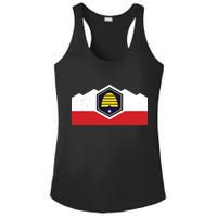 State Flag Of Utah New 2024 Beehive Design Ladies PosiCharge Competitor Racerback Tank