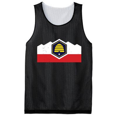 State Flag Of Utah New 2024 Beehive Design Mesh Reversible Basketball Jersey Tank