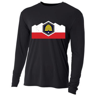 State Flag Of Utah New 2024 Beehive Design Cooling Performance Long Sleeve Crew