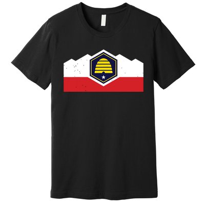 State Flag Of Utah New 2024 Beehive Design Premium T-Shirt