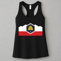 State Flag Of Utah New 2024 Beehive Design Womens Tank Top