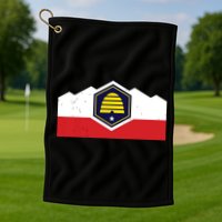 State Flag Of Utah New 2024 Beehive Design Golf Towel