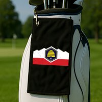 State Flag Of Utah New 2024 Beehive Design Golf Towel