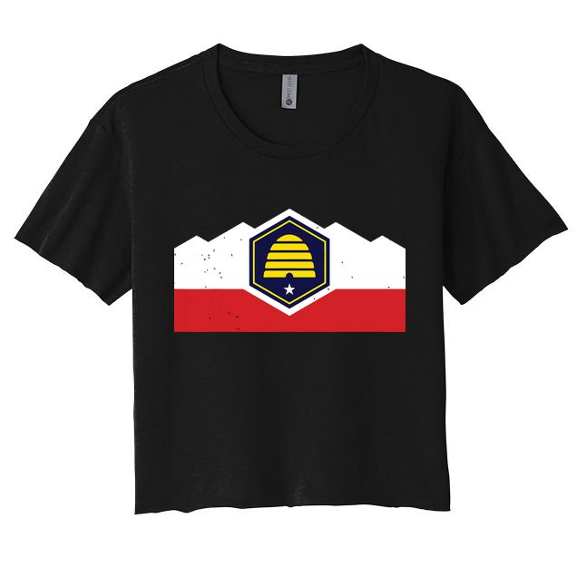 State Flag Of Utah New 2024 Beehive Design Crop Top