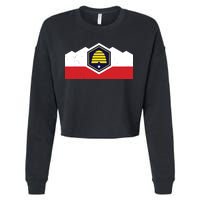 State Flag Of Utah New 2024 Beehive Design Cropped Pullover Crew