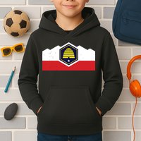 State Flag Of Utah New 2024 Beehive Design Kids Hoodie