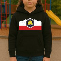 State Flag Of Utah New 2024 Beehive Design Kids Hoodie