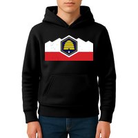 State Flag Of Utah New 2024 Beehive Design Kids Hoodie