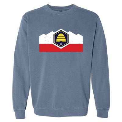 State Flag Of Utah New 2024 Beehive Design Garment-Dyed Sweatshirt