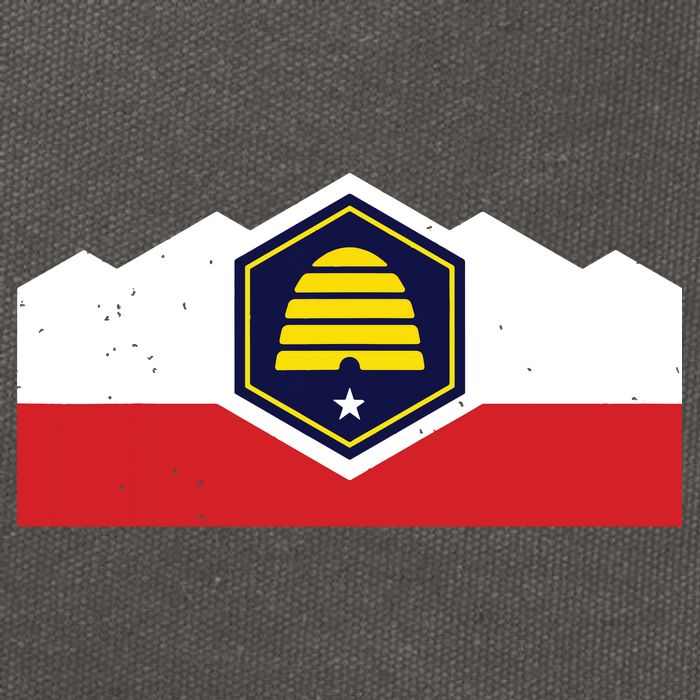 State Flag Of Utah New 2024 Beehive Design Cotton Canvas Backpack