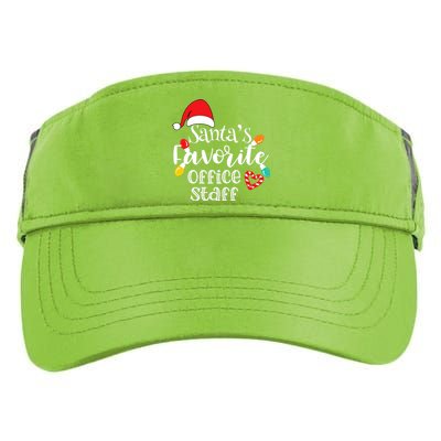 SantaS Favorite Office Staff Christmas Lights Santa Hat Adult Drive Performance Visor