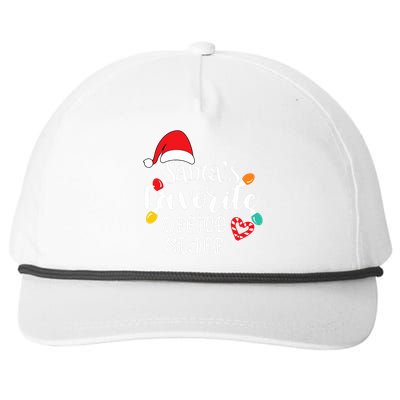 SantaS Favorite Office Staff Christmas Lights Santa Hat Snapback Five-Panel Rope Hat