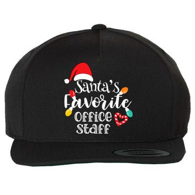 SantaS Favorite Office Staff Christmas Lights Santa Hat Wool Snapback Cap