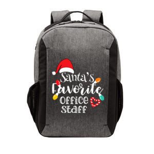 SantaS Favorite Office Staff Christmas Lights Santa Hat Vector Backpack