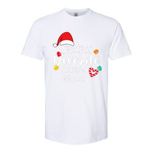 SantaS Favorite Office Staff Christmas Lights Santa Hat Softstyle CVC T-Shirt