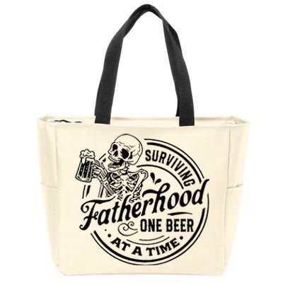 Surviving Fatherhood One Beer At A Time Zip Tote Bag