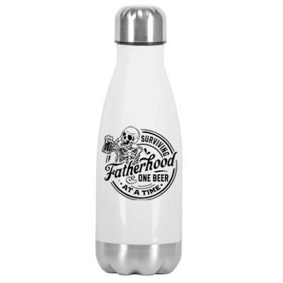 Surviving Fatherhood One Beer At A Time Stainless Steel Insulated Water Bottle