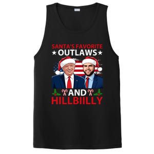 Santa’S Favorite Outlaws And Hillbiilly Trump Vance Christmas Funny Gift PosiCharge Competitor Tank