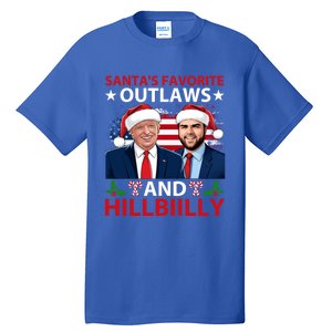 Santa’S Favorite Outlaws And Hillbiilly Trump Vance Christmas Funny Gift Tall T-Shirt